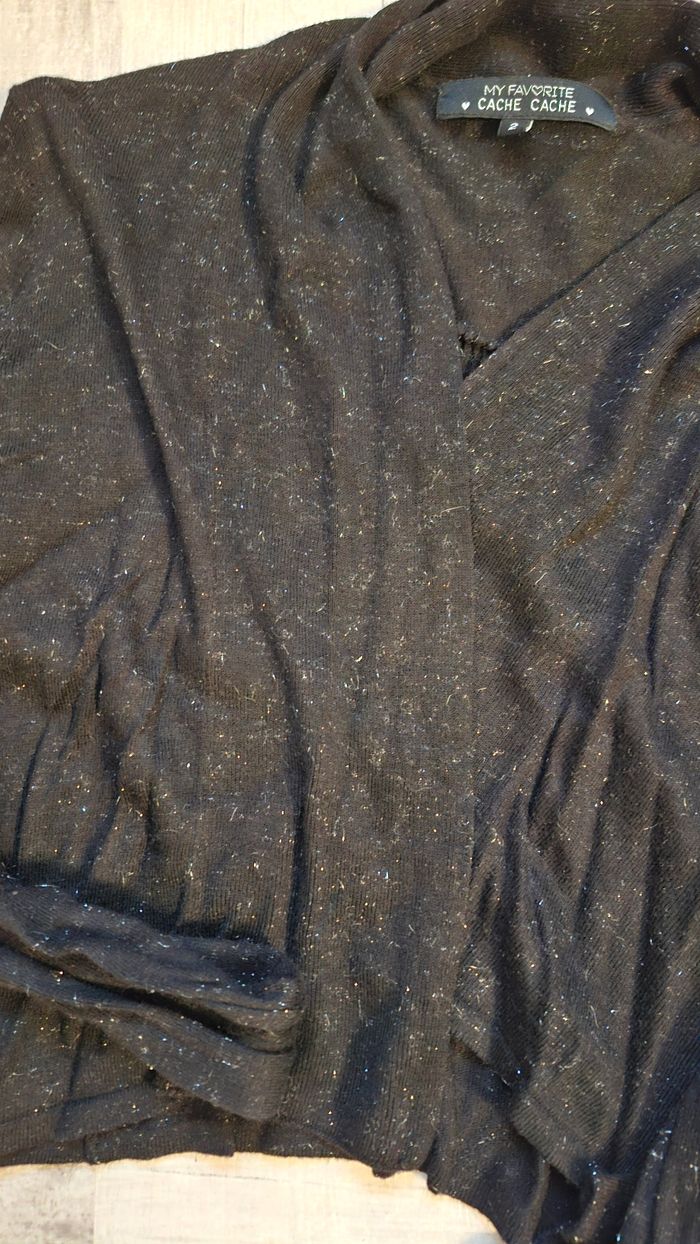 Gilet court paillettes - photo numéro 2