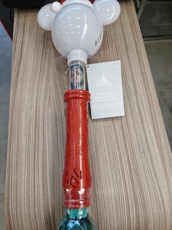 M- Mickey Mouse Festif Lumineux Bulles Chantant Neige Baguette Disney Magasin 46cm.