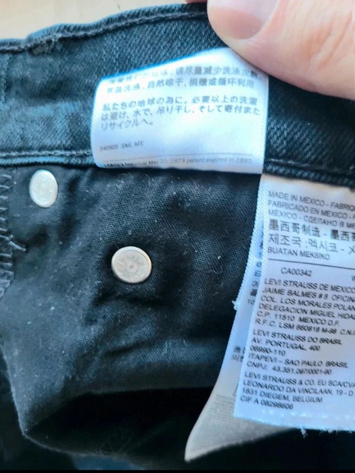 Jean Levi's Homme Noir Vintage Y2K Levi Strauss & Co Authentique Taille W32 L32 FR 42 - photo numéro 15