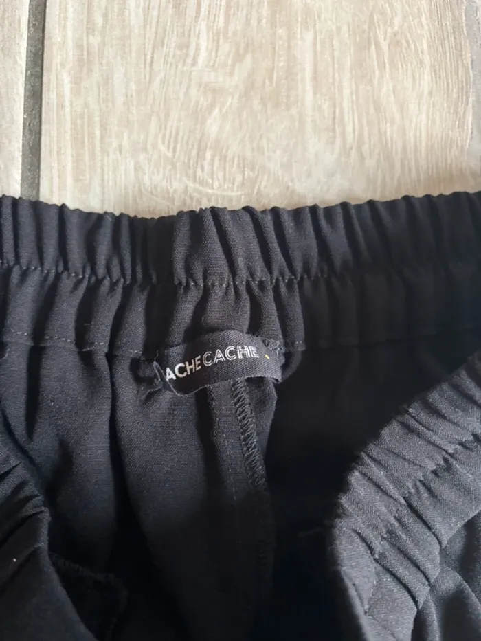 Pantalon noir bandes blanches taille 40 cache cache - photo numéro 2