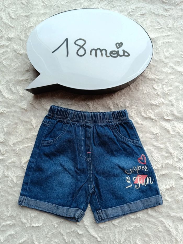 Short jeans Fille 18 mois Sun cœur Lee Cooper