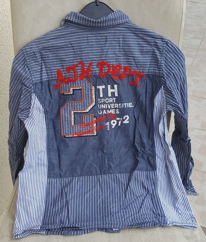 Chemise Catimini rayée bleue 12 ans - photo numéro 5