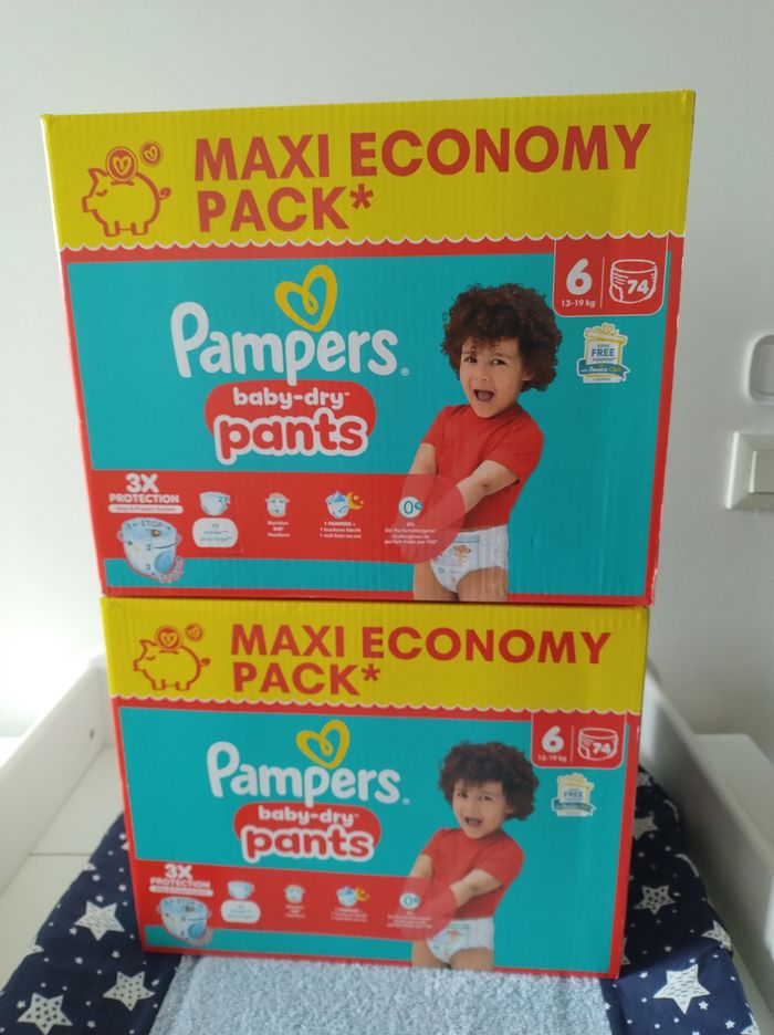 Lot de 148 couches culottes Pampers baby dry pants taille 6