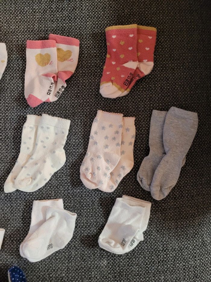 Lot 10 paires chaussettes filles 17-18 - photo numéro 3