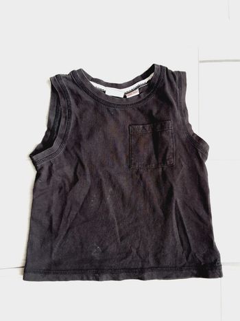 Vêtement bébé garçon tee-shirt débardeur noir Zara 2 ans
