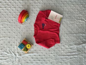 gilet fuchsia broderie poitrine 18 mois tissaia