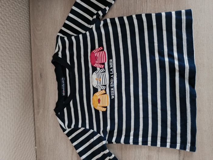 T-shirt épais / pull léger marinière week-end à la mer