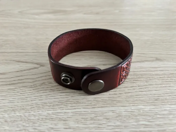 Bracelet Manchette en Cuir Celtique Neuve - photo numéro 2