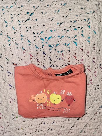 Tee-shirt manche courte  1 mois