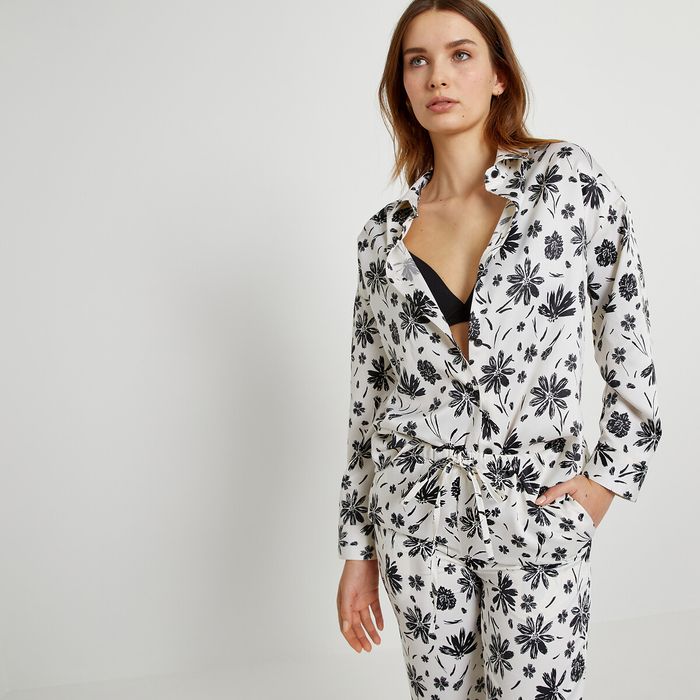 Pyjama en satin, imprimé fleurs - LA REDOUTE COLLECTIONS - TAILLE 46 - IMPRIME FLORAL - photo numéro 4