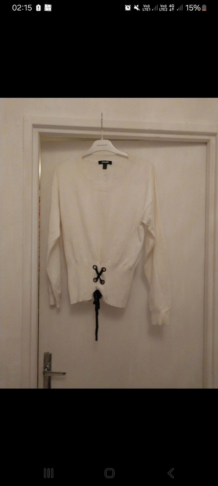 Pull blanc Jennifer - photo numéro 2