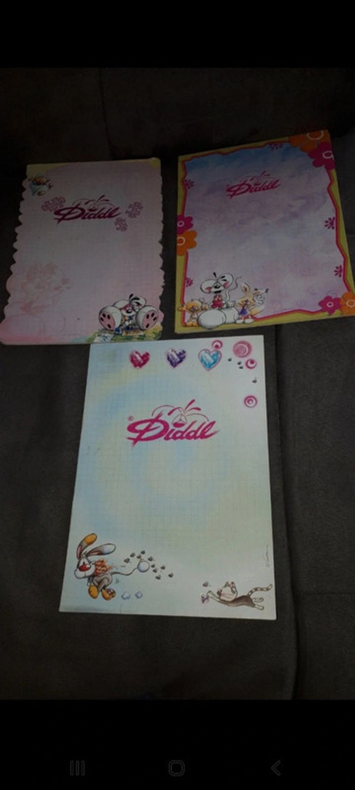 Lot 3 blocs diddl feuilles