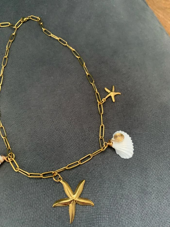 collier acier inoxydable doré - photo numéro 4