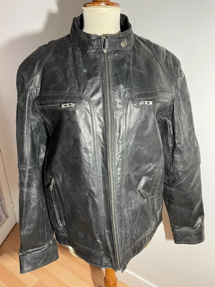 Veste en cuir homme