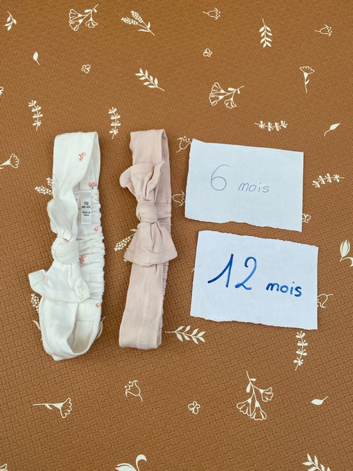 Lot bandeaux 6/12 mois