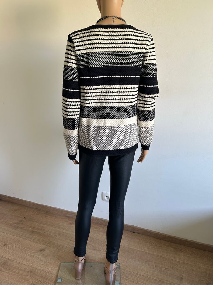 Cardigan beige et noir Only taille XS TBE - photo numéro 6