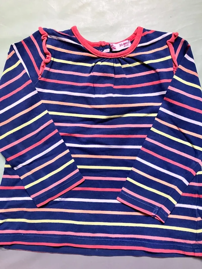 Lot de 4 t-shirts ML en coton 24mois (86cm) - photo numéro 7