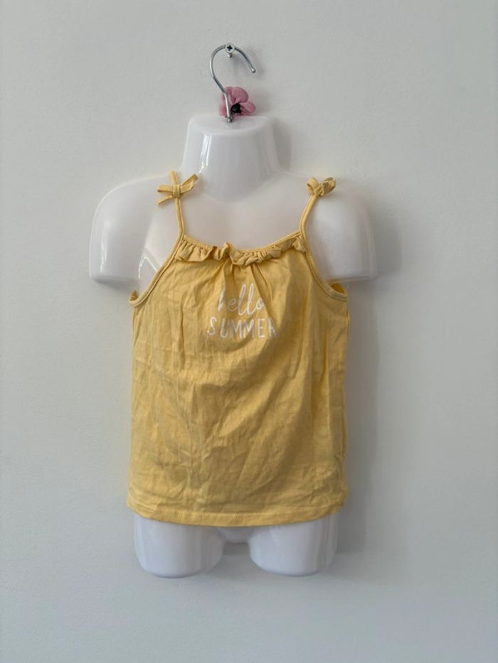 Débardeur jaune Kiabi “Hello Summer” - 36 mois (90/97 cm)