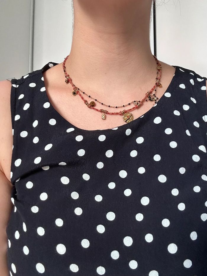 T-shirt Monoprix Femme à pois noirs – Taille 40 - Polka dot - photo numéro 3