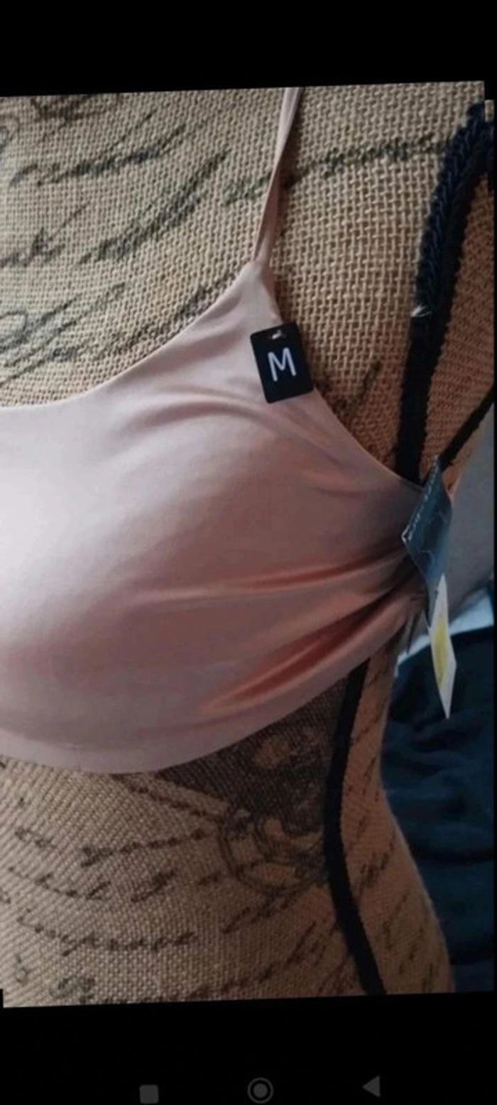 Brassière croisée rose argenté taille M - Style chic et tendance femme fille ados - photo numéro 9