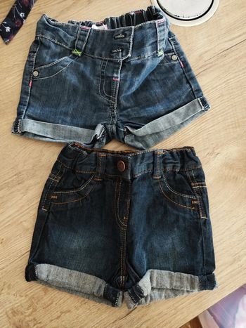 Lot de 2 shorts en jean 12 mois