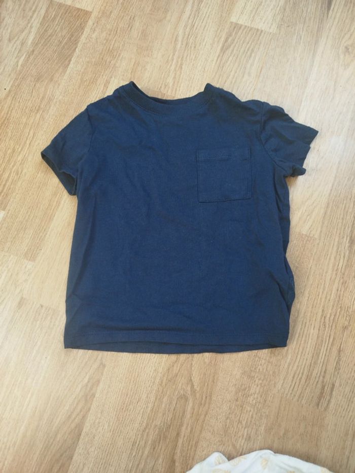 T shirt Kiabi manches courtes marine 24mois