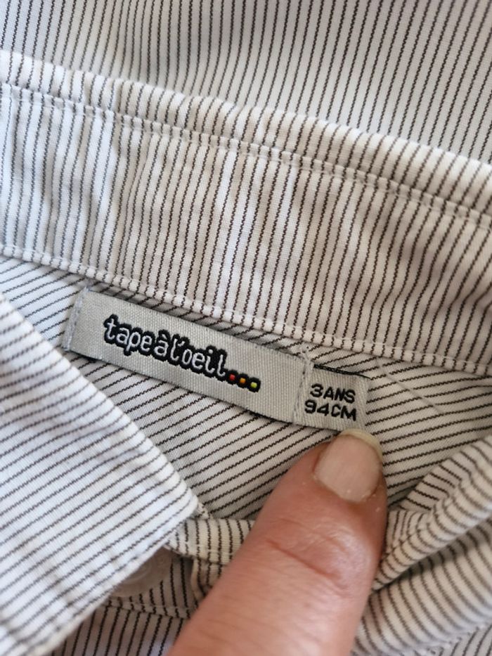 Chemise manches longues enfant 3 ans Tape à l'oeil Coton - photo numéro 5