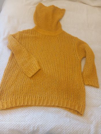Pull jaune femme