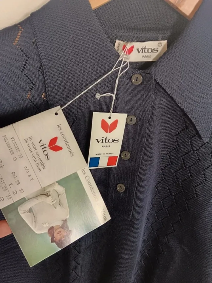 C27 blouse marine Vitos T2 - photo numéro 3