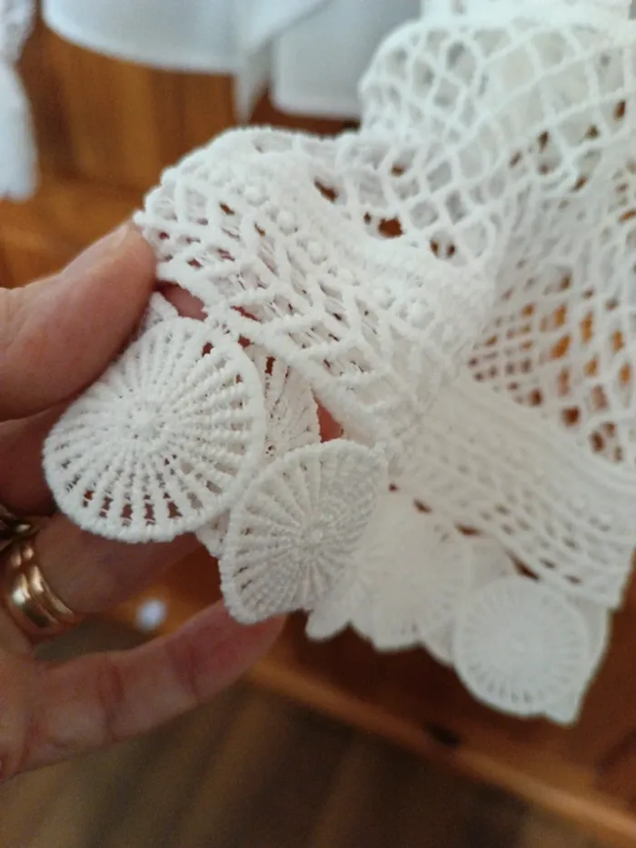 Blouse blanche manche crochet Shein - photo numéro 7