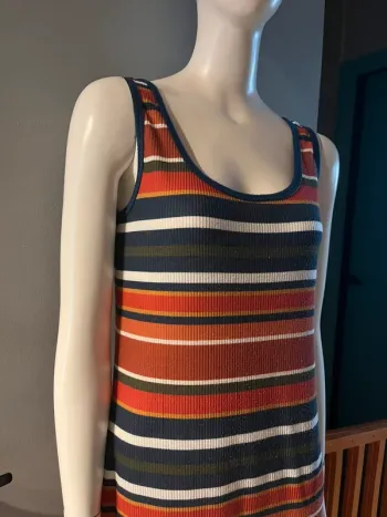 Robe longue rayer en L