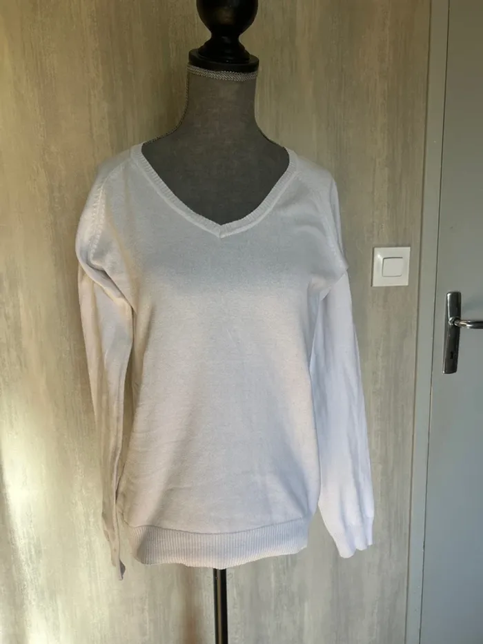 Pull léger blanc