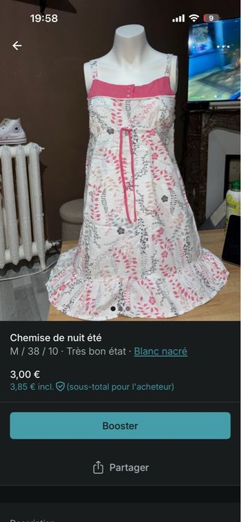 Chemise de nuit été 