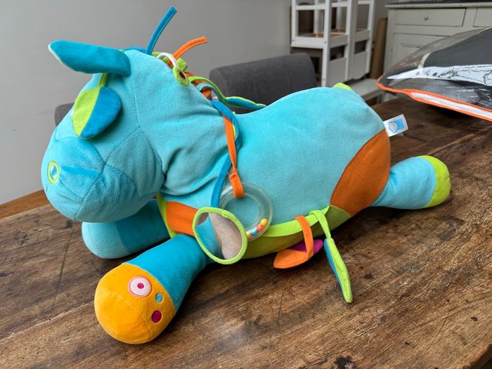 Grosse peluche éveil cheval coloré - photo numéro 2