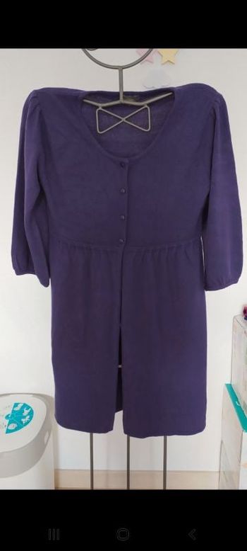 Gilet violet manches 3/4 S