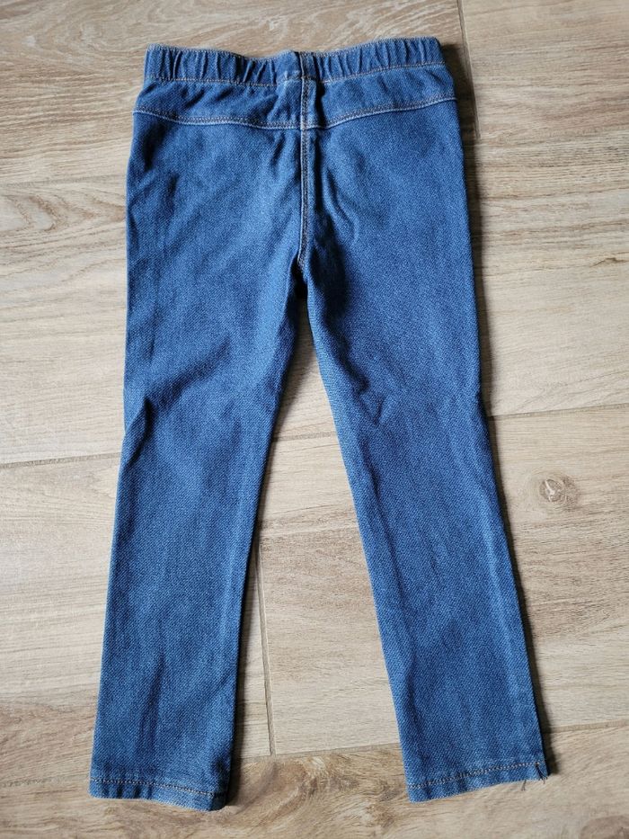 Ensemble t-shirt manches longues et legging effet jeans  taille 36 mois - photo numéro 8