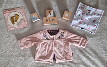 Gilet / veste en velours rose pâle Sergent Major 3M (neuve)