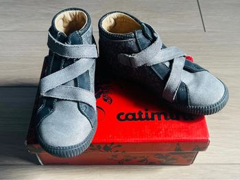 Bottines en cuir à scratch Catimini P-30
