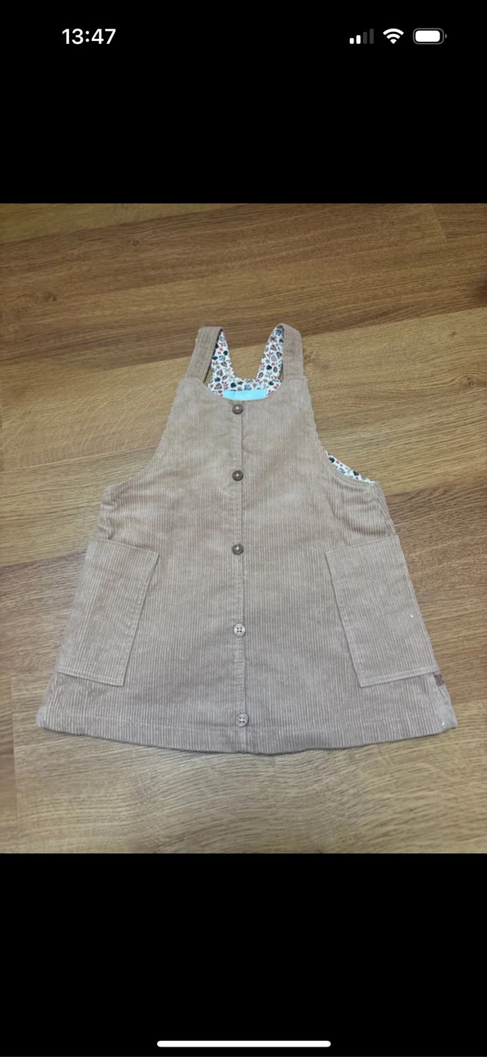 Robe à bretelles bébé fille obaibi 12 mois neuf