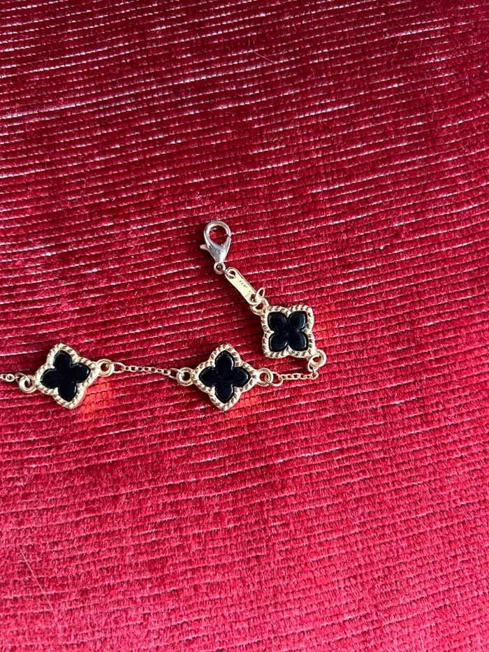 ✨ Bracelet Style Trèfle "Alhambra" – Noir & Doré ✨ - photo numéro 5
