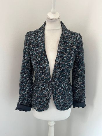 Veste blazer à motifs cintrée chattawak S