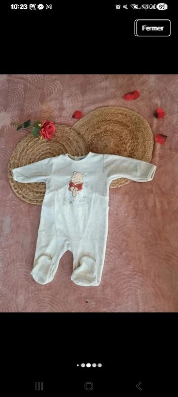 Pyjama en velours winnie 6mois 