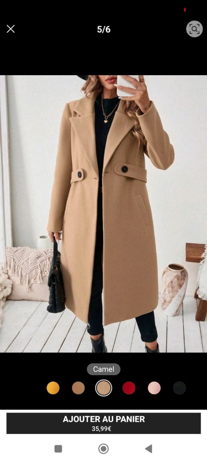 Manteau mi saison beige femme taille L