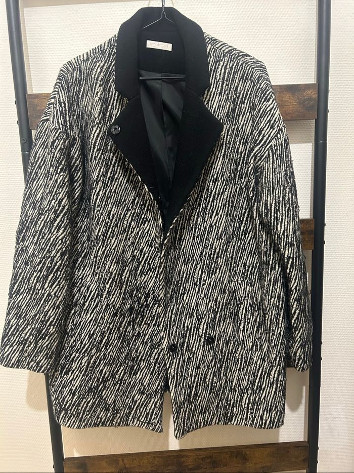 Manteau promod noir et blanc taille 40