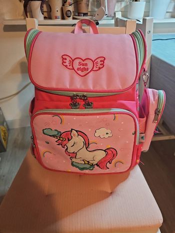Cartable licorne avec sa trousse