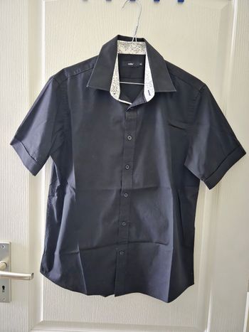 Chemise Homme Celio* Noire Taille M 39/40 - Manches courtes