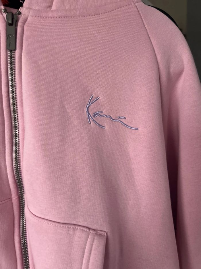 Sweat à capuche zippé rose Karl Kani - photo numéro 3