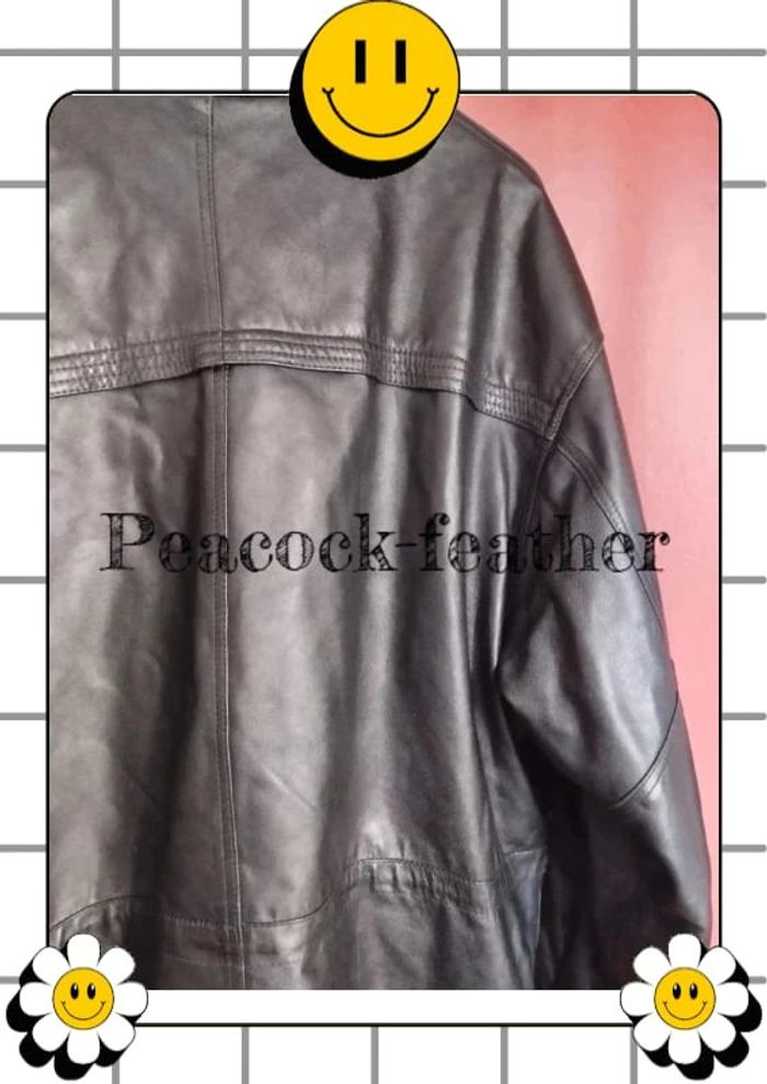 Veste cuir véritable homme noir 56 - photo numéro 13