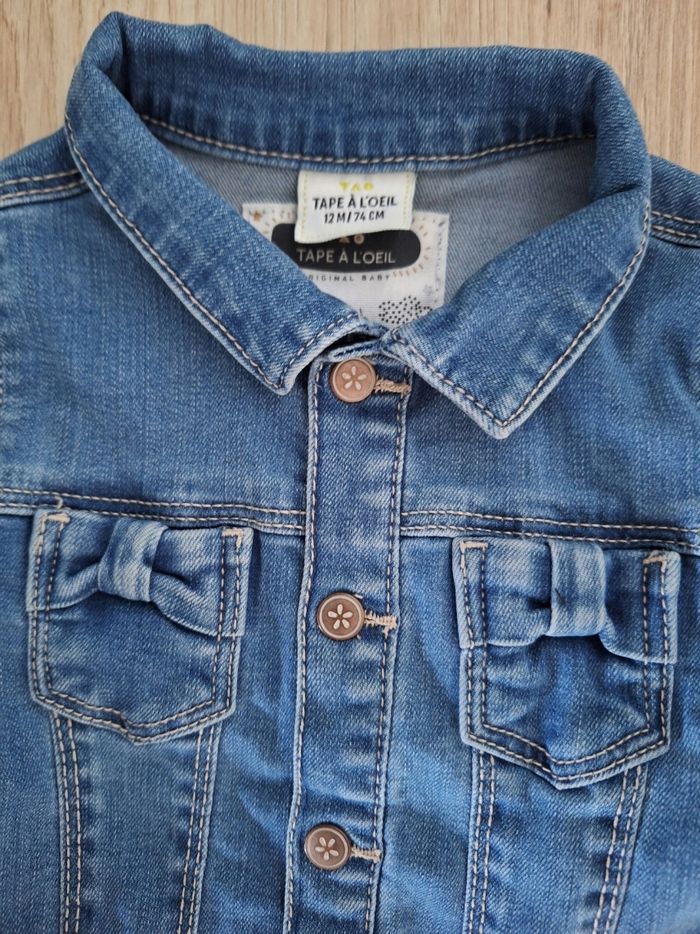 Veste en jean tape à l'œil 12 mois fille - photo numéro 2