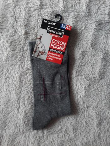 Chaussette homme en coton peigné 39/42